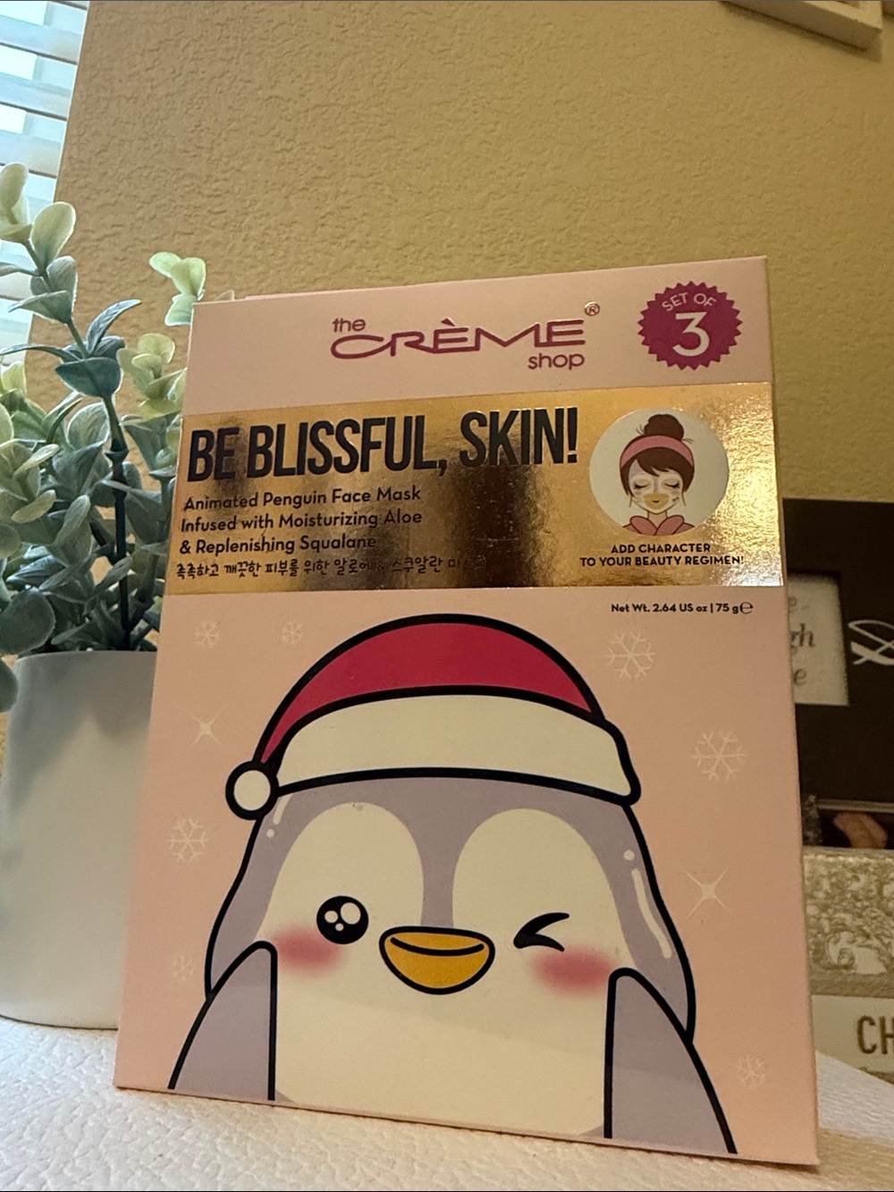 The Crème Shop rPink Penguin Sheet Mask Set - Hydrating Face Masks (Set of 3)
